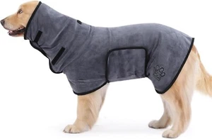 PETTOM Dog Drying Robe, 400gsm Microfiber Super Absorbent, Adjustable Dog Dryin - Picture 1 of 8