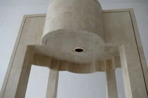 Raumkunst! Exklusiver Regalturm Standobjekt echt Koralle NOS beige 2m hoch - Bild 1 von 8