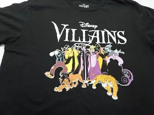 Disney Villains Black Graphic T Shirt Size XL - Picture 1 of 6