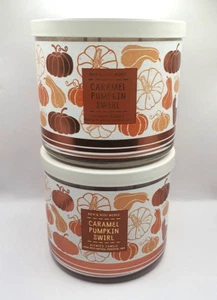 Bath and Body Works Caramel Pumpkin Swirl 3-Docht Kerze 14,5 Unzen (2er Set) - Bild 1 von 1