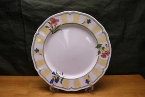 Noritake Homecraft SUMMER ESTATES Dinner Plate Ireland 9212 Yellow Stripe  - Picture 1 of 4
