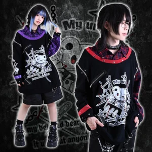 YABI punk kawaii harajuku puppet collection collared layered look tee JJ2475 - Picture 1 of 8