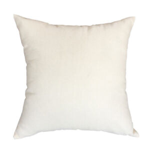 Cotton Linen Pillow Case Sofa Waist Throw Cushion Solid Cover Home Decor *
