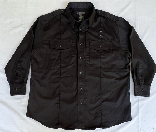 UNDERCOVER 5.11 Camicia tattica uomo 2XL nera LS Military Police giacca stile cerniera stealth