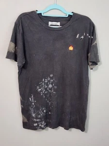 Camisa Vibetown Mediana Envejecida "Está Iluminada" Manga Corta Grunge Camiseta Blanqueada - Imagen 1 de 5