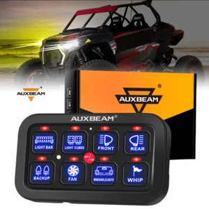 AUXBEAM 8 Gang Switch Panel LED Light Electronic Relay System For Polaris RZR XP - Picture 1 of 12