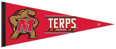 MARYLAND TERRAPINS Official NCAA Team Premium Felt PENNANT Cover