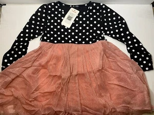 Hibobi Girls Dress • Pink & Polka Dots • 5-6 Years - Picture 1 of 2