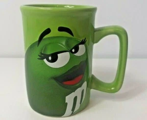 Old M&M's Candy Green Coffe Mug Cup Confection Advertising Collectibles - Picture 1 of 7