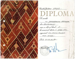 Rumänien, 1980, Rumänische Numismatische Gesellschaft Diplom - Arad - Bild 1 von 2