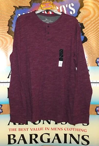Mens Marc Anthony Long Sleeve Luxury Henleys Slim Fit - 2XL $17.99 - Picture 1 of 9