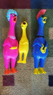 (3)Rock N'Roll Chicken W/Guitar,GrandMa Ja-Ru,Funky Farm Squawkin' Chik'N Noise  - Image 1 of 4