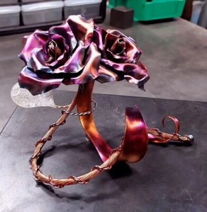 Copper Rose "Us" 1661H Steampunk Anniversary Valentine's Mother's Day Christmas - Picture 1 of 20