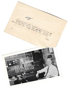 QSL & Echt Foto 50er Jahre QSO Karte Amateurfunk Postkarte New Jersey W2BLL G. R. Mezger - Bild 1 von 5