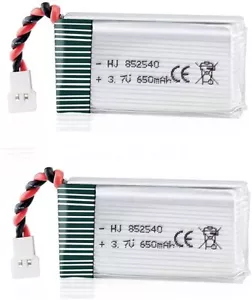 Set di 2 batterie LiPo 3.7V 650mAh 25C per droni RC | Per Syma X5C, CX-30W - Foto 1 di 5