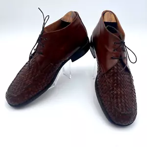Canto de Ricci Frenzie Italien braun geflochtenes Leder Herren Oxford elegante Schuhe Größe 9 - Bild 1 von 21