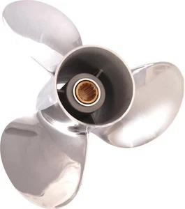 Hélice Solas 10 x 15 acero inoxidable para Evinrude Johnson 20 - 35 CV 14 tensores - Imagen 1 de 1