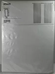 IKEA Vivan White Pair Curtains Window Panels 57x98 1/2" (145 x 250cm) - Picture 1 of 7