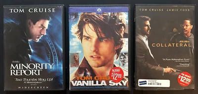Tom Cruise: 3 Movies-DVDS/ Cases. Minority Report, Vanilla Sky, & Collateral - Image 1 of 4