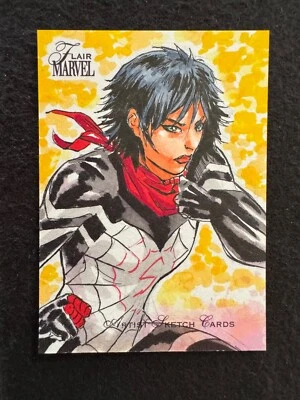 2023 Fleer Flair Marvel Artist Sketch Card Silk 1/1, Jomar Bulda - Image 1 of 2