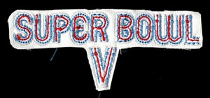 1971 SUPER BOWL V NFL FOOTBALL 3.25" PATCH BALTIMORE COLTS VS DALLAS COWBOYS