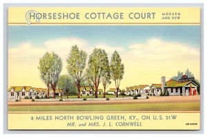 Postkarte: KY Horseshoe Cottage Court, Bowling Green, Kentucky - unbesendet - Bild 1 von 2