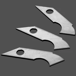 10pcs Steel Hook Knife Blades Acrylic Board ABS Plexiglass Cutting Yarn 45*10mm - Picture 1 of 11