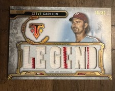 2020 Topps Triple Threads STEVE CARLTON Game Used Jersey Patch Relic Phillies/36