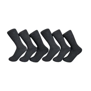 Ladies Thermal Sock 3 6 Pairs Womens Black Winter Warm Boot Adults Size 4-7 - Picture 1 of 6