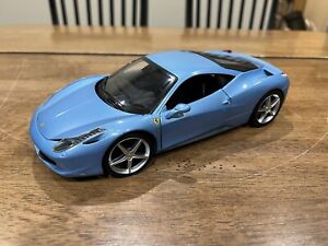 Ferrari 458 Italia Blue Hotwheels 1:18 Model Car Rare