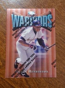 1997 Topps Finest Warriors Rickey Henderson - #63 w/coating - San Diego Padres