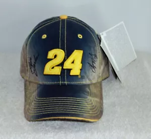 Jeff Gordan #24 Gorra Camuflada Firmada Bill Jordan Chipper Jones Team NUEVO - Imagen 1 de 8