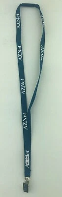 AZNet Telecom Internet Advertising Lanyard Blue with White Lettering New - Image 1 of 4