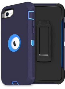 MXX iPhone SE 3. Gen Hülle Blau Lila Jelly Case Displayschutzfolie - Bild 1 von 11