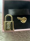 NEW IN BOX Genuine Pandora Gold Coloured Charm 760088C01 Padlock  Key Diamonte