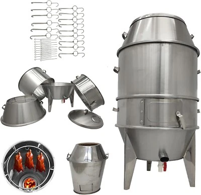 Charcoal Chicken/Duck Roaster Oven Roasting Machine BBQ Cooker with 15 Hooks - Image 1 of 4