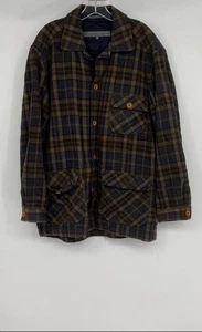 Le Collezioni Structure Mens Multicolor Plaid Flannel Shirt Jacket Size 5 - Picture 1 of 7