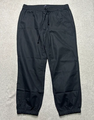 J. Pantalones de chándal Crew ligeros para mujer 10 sarga negra tiro alto elásticos Foto 1 de 4