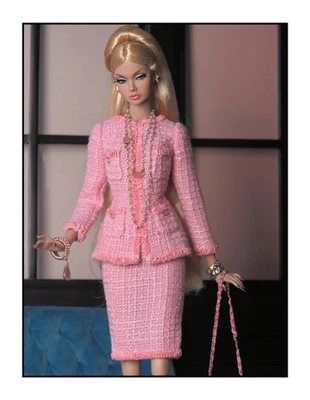 Vestido de muñecas miniatura ajuste 12 pulgadas moda realeza Nu cara hecho a mano abrigo falda Foto 1 de 4