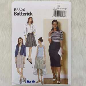 Butterick 6326 Sewing Pattern Size 16-24, Skirts, Pencil, Elastic Waist, Stretch - Picture 1 of 4
