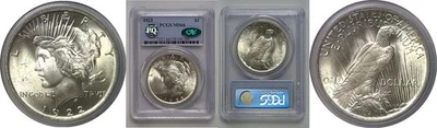1922 Peace Dollar   PCGS MS-66  CAC - Image 1 of 3