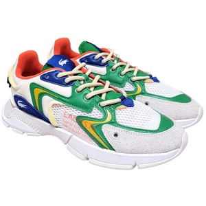 Lacoste Low Top Chunky Fashion Sneaker L003 Neo Größe US 12 Weiß Grün Blau - Bild 1 von 7