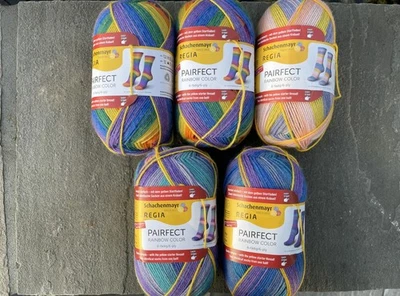 5 x 150 gr. Sockenwolle Regia Pairfect -Rainbow Color- 6fach - Bild 1 von 4