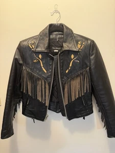 Chaqueta de cuero acolchada para mujer Steer Brand talla 6 hecha en EE. UU. Motociclista Vaquera - Imagen 1 de 22