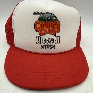 Walkers Country Crisp Potato Chips  Potato Chips Red White Snapback Truckers Hat - Picture 1 of 7