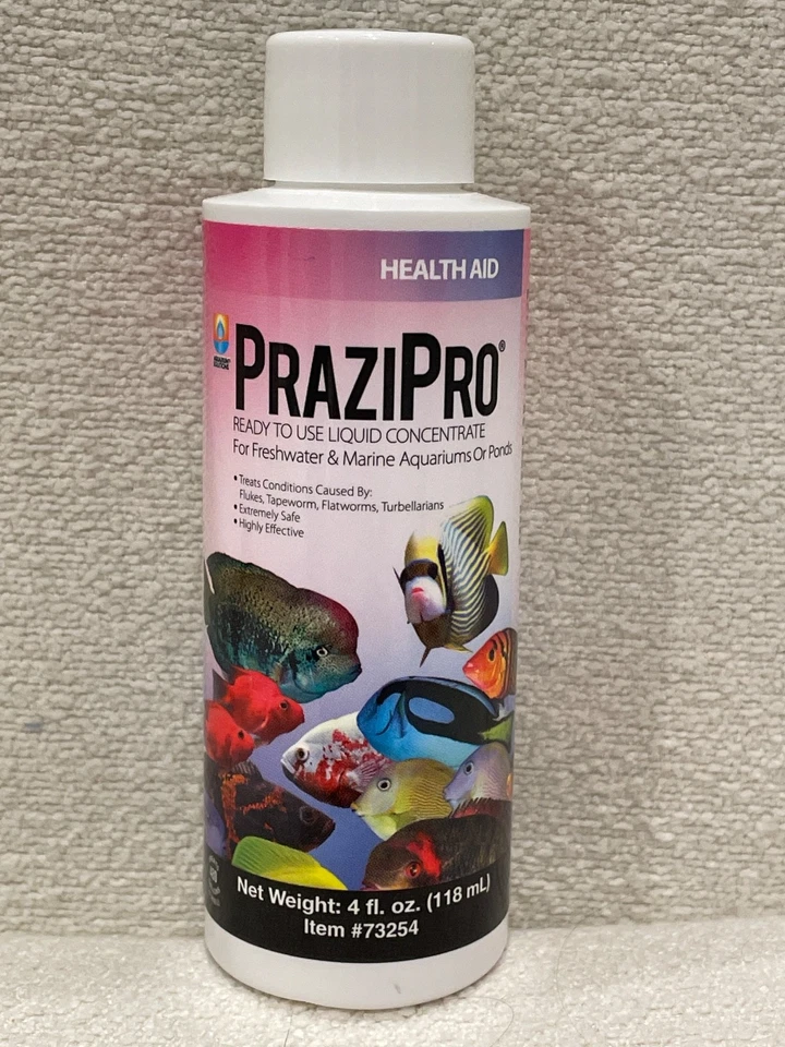 Hikari Acuario Líquido Prazipro 4 OZ Tratamiento Antiparásito Peces AHK73254 Foto 1 de 1