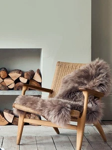 Neuseeland Schaffell Teppich Taupe 2x3 Fuß Echte Weiche Wolle Fell Überwurf Fläche Matte - Bild 1 von 5