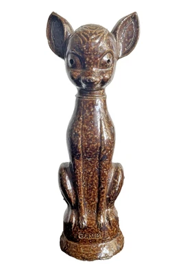 Antique Sewer Tile Deer Bambi Signed EJE Ellwood Tuscarawas Ohio Folk Art 1940s - Image 1 of 4