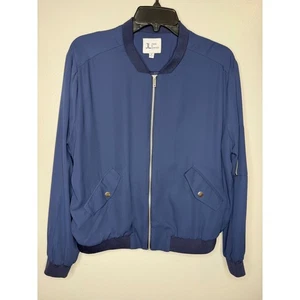 Jules & Leopold Bomberjacke dunkelblau Full Zip leicht klassisch - Bild 1 von 3
