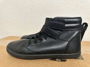 Ardene Mat + Unisex High Top, schwarze Lederschuhe, Herren Gr. 7 Damen Gr. 8, neu - Bild 1 von 6